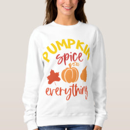 Pumpkin Spice All Fall Quote med Löv T Shirt