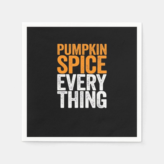 Pumpkin Spice All Fall Season Halloween Ess Pappersservett (Framsidan)