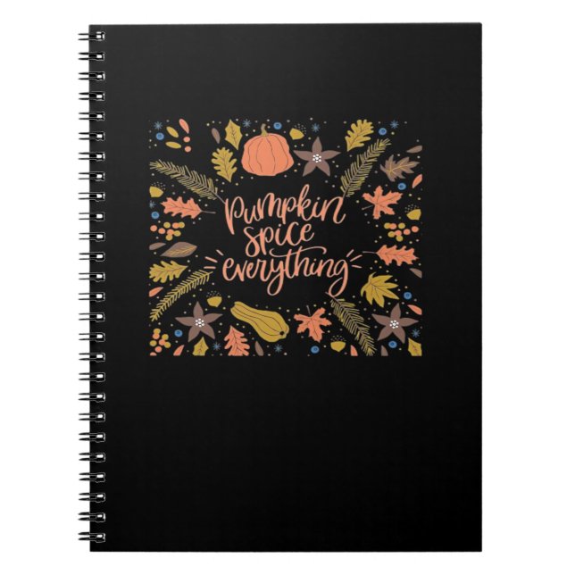 Pumpkin Spice All Funny Design Anteckningsbok (Framsidan)