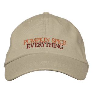 Pumpkin Spice All justerable Embroized Hat Broderad Keps