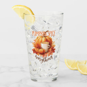 Pumpkin Spice All - Latte & Autumn Foliage Glaskopp