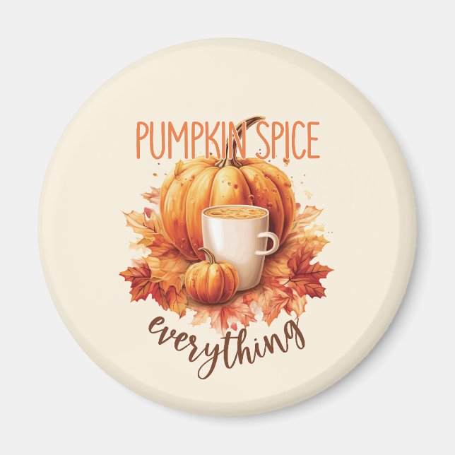 Pumpkin Spice All - Latte & Autumn Foliage Magnet (Framsidan)