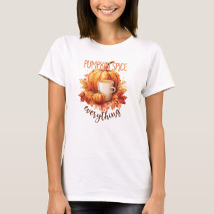 Pumpkin Spice All - Latte & Autumn Foliage T Shirt