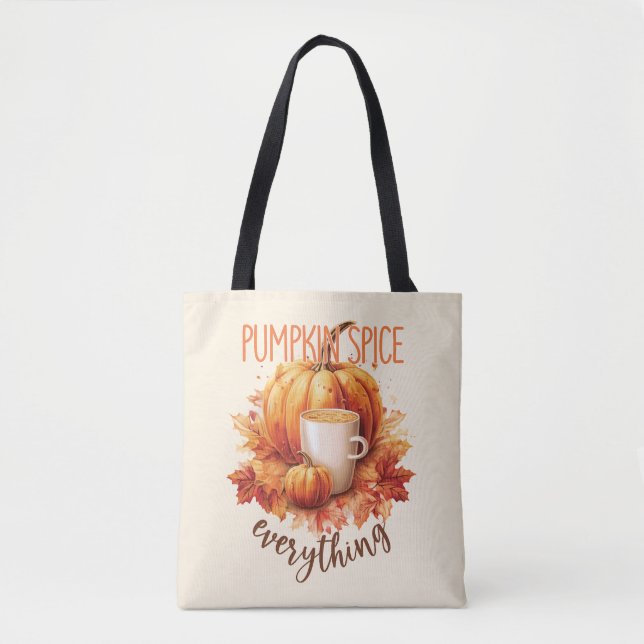 Pumpkin Spice All - Latte & Autumn Foliage Tygkasse (Framsida)