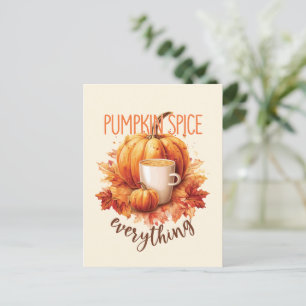 Pumpkin Spice All - Latte & Autumn Foliage Vykort