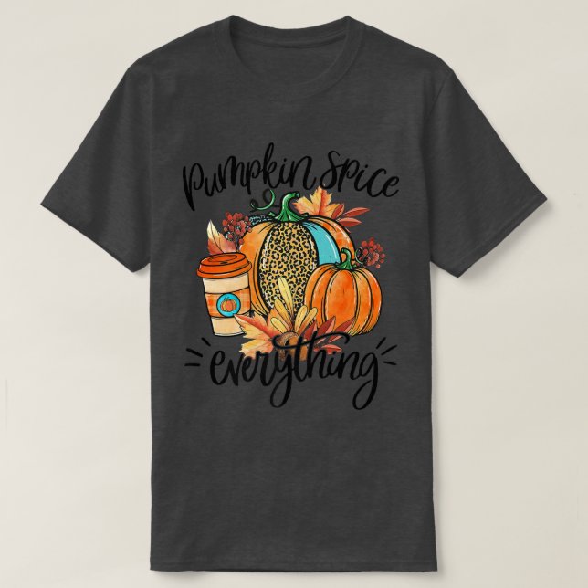 Pumpkin Spice All Latte Fall Coffee Warm Co. T Shirt (Design framsida)