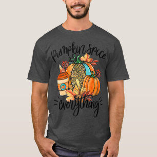 Pumpkin Spice All Latte Fall Coffee Warm Co. T Shirt