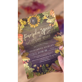 Pumpkin Spice & All Nice Autumn Baby Shower Inbjudningar