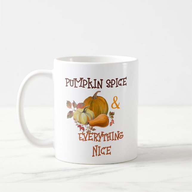 Pumpkin Spice & All Nice Autumn Kaffemugg (Vänster)