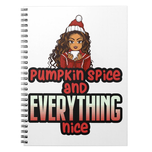 Pumpkin Spice & All Nice Black Girl Magic S Anteckningsbok (Framsidan)