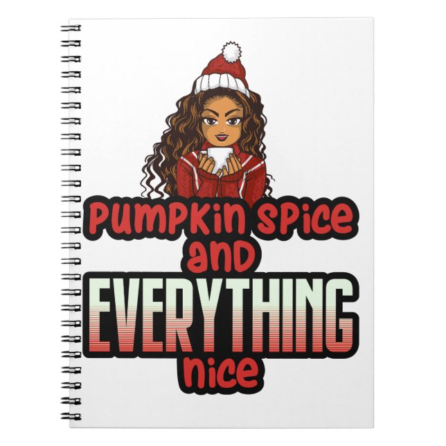 Pumpkin Spice & All Nice Black Girl Magic S Anteckningsbok (Framsidan)