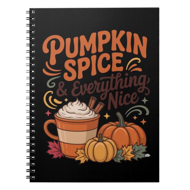 Pumpkin Spice & All Nice Fall Anteckningsbok (Framsidan)