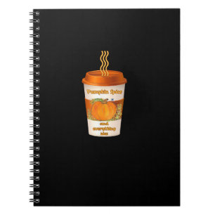 Pumpkin Spice & All Nice Fall Colorful Coff Anteckningsbok