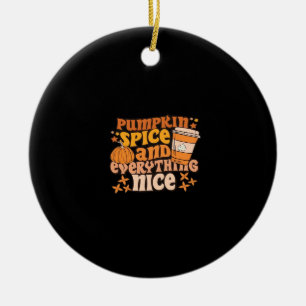 Pumpkin Spice & All Nice Fall Season Julgransprydnad Keramik