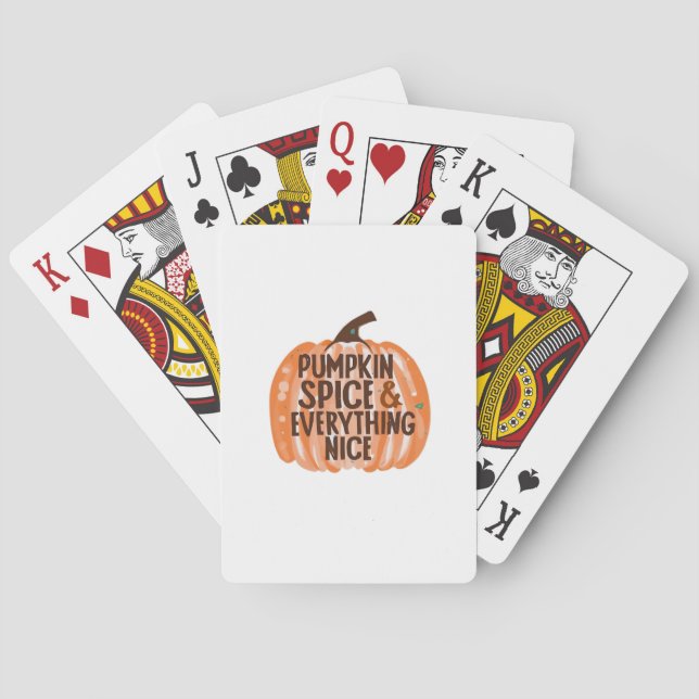 Pumpkin Spice & All Nice Funny Slogan & Quo Casinokort (Baksidan)