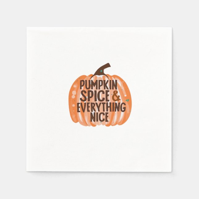 Pumpkin Spice & All Nice Funny Slogan & Quo Pappersservett (Framsidan)