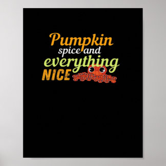 Pumpkin Spice & All Nice Halloween Basic De Poster
