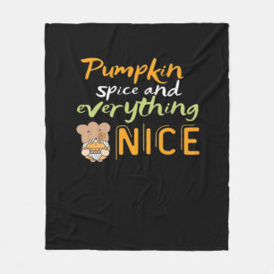 Pumpkin Spice & All Nice Halloween Design F Fleecefilt