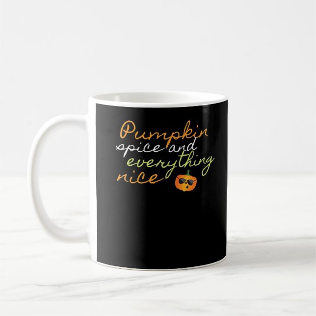 Pumpkin Spice & All Nice Halloween Trending Kaffemugg (Vänster)