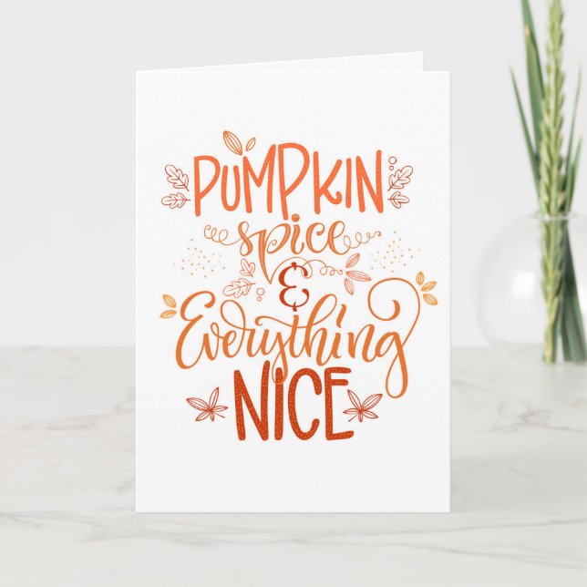 Pumpkin Spice & All Nice Kort (Framsida)