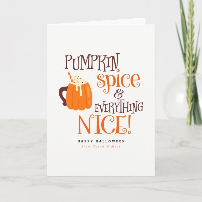 Pumpkin Spice & All Nice Kort (Framsida)