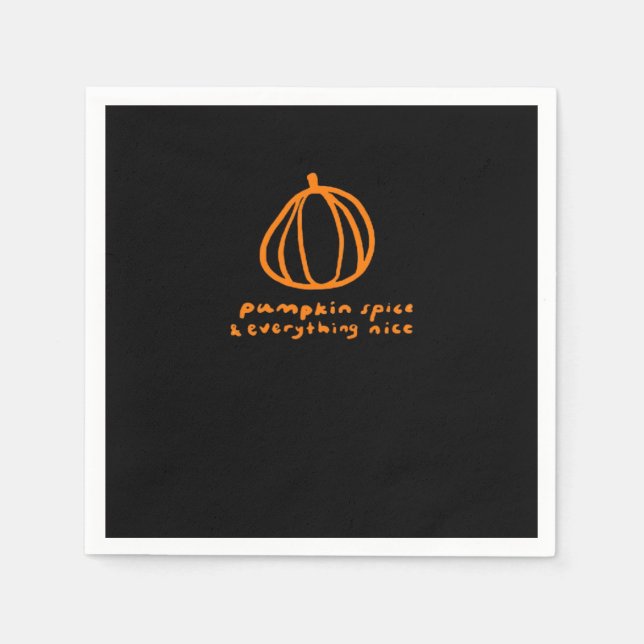 Pumpkin Spice & All Nice Meme & Funny Sloga Pappersservett (Framsidan)