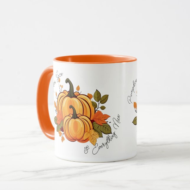 Pumpkin Spice & All Nice Mugg (Dubbla) (Framsida vänster)