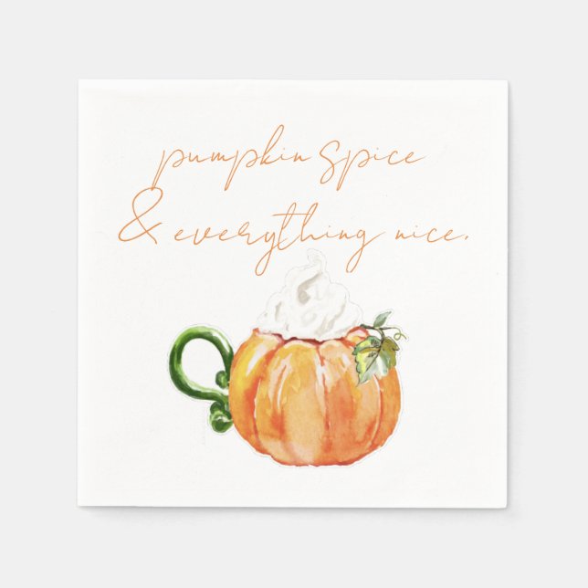 Pumpkin Spice & All Nice Pappersservett (Framsidan)