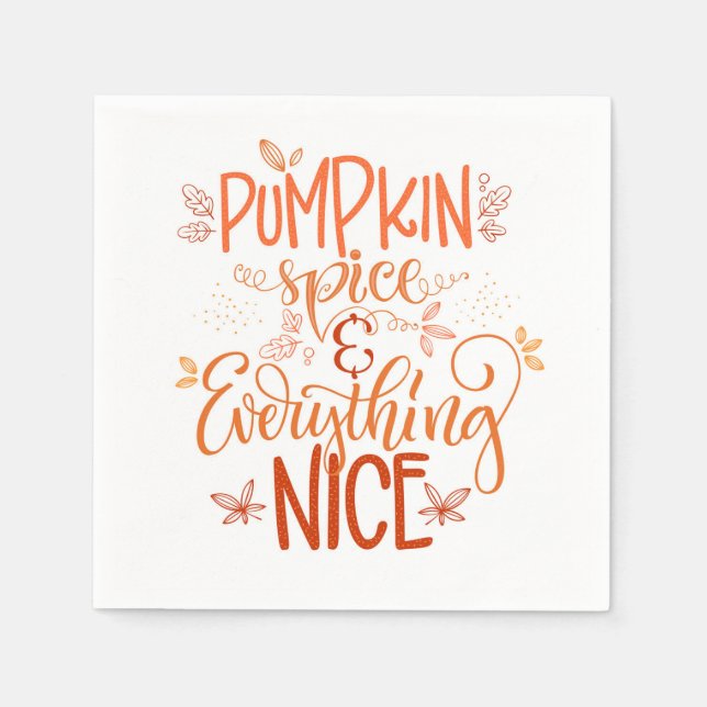Pumpkin Spice & All Nice Pappersservett (Framsidan)