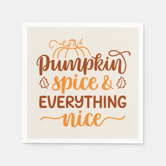 Pumpkin Spice & All Nice Pappersservett (Framsidan)