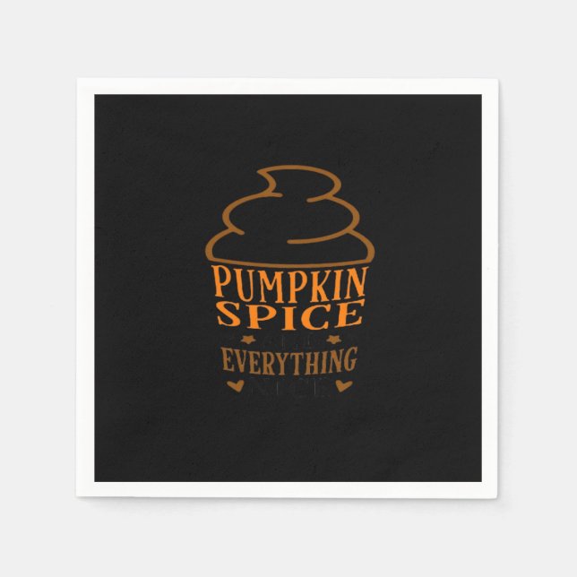 Pumpkin Spice & All Nice Premium Pappersservett (Framsidan)