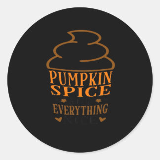 Pumpkin Spice & All Nice Premium Runt Klistermärke