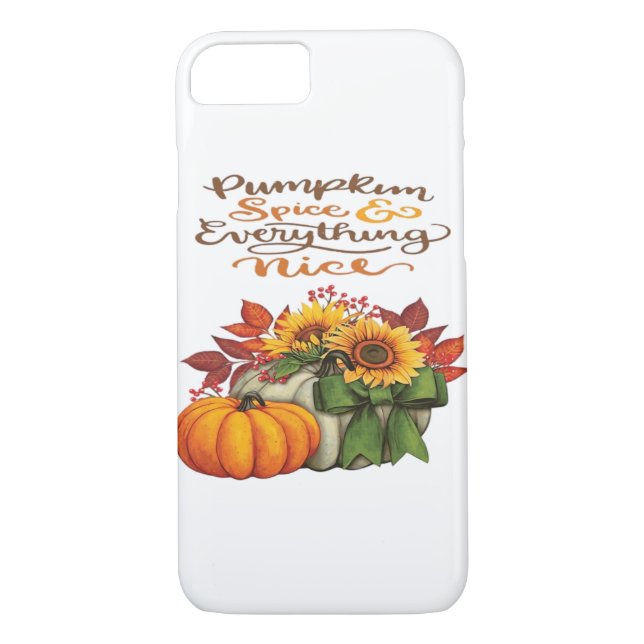 Pumpkin Spice & All Nice Slogan Vibes Case-Mate iPhone Skal (Baksida)