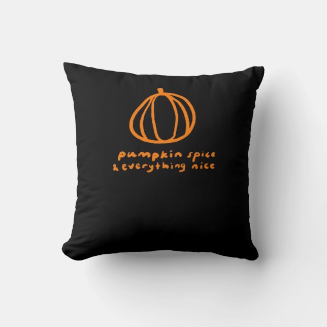 Pumpkin Spice & All Nice Trend & Funny Kudde (Framsida)
