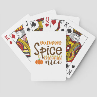 Pumpkin Spice & All Nice Trend Slogan & Quo Casinokort