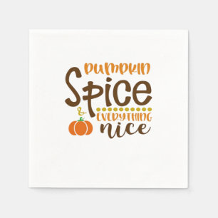 Pumpkin Spice & All Nice Trend Slogan & Quo Pappersservett