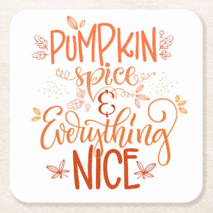 Pumpkin Spice & All Nice Underlägg Papper Kvadrat