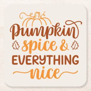 Pumpkin Spice & All Nice Underlägg Papper Kvadrat