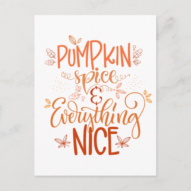 Pumpkin Spice & All Nice Vykort (Framsida)