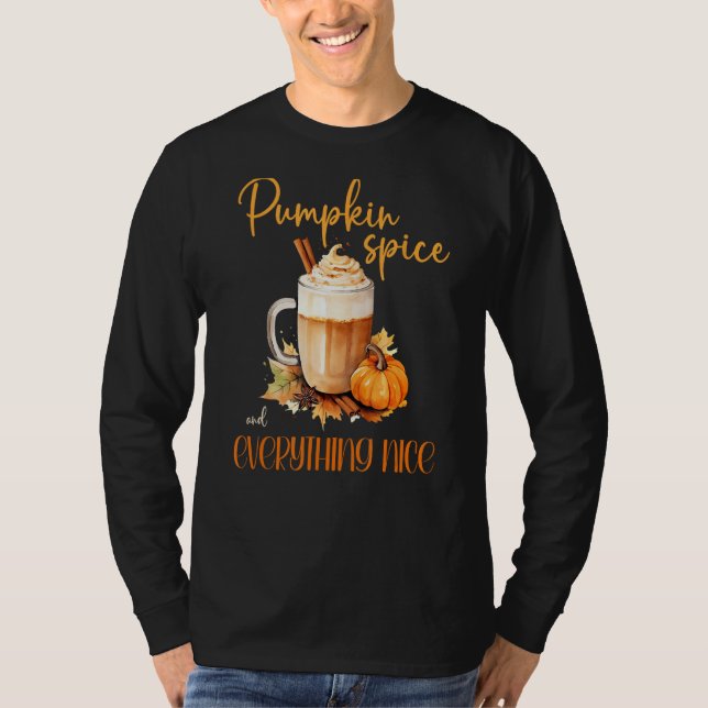 Pumpkin Spice & All Snygg fall, rustik h T Shirt (Framsida)