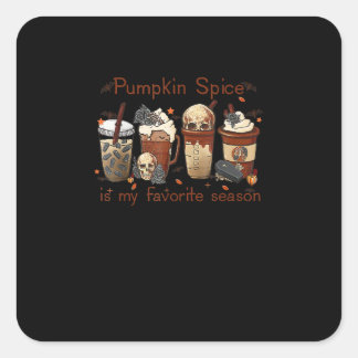 Pumpkin Spice Allt är min favoritsäsong Gra Fyrkantigt Klistermärke