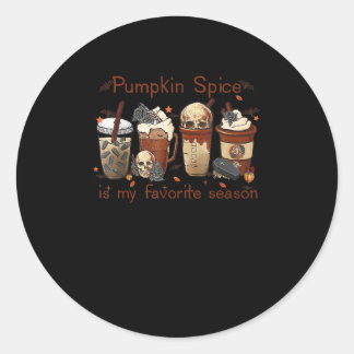 Pumpkin Spice Allt är min favoritsäsong Gra Runt Klistermärke