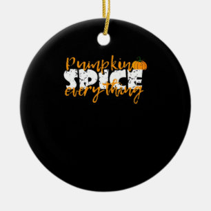 Pumpkin Spice Allt Halloween Funny Julgransprydnad Keramik