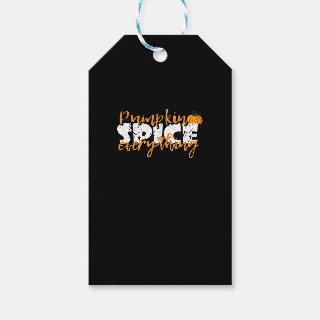 Pumpkin Spice Allt Halloween Funny Presentetikett (Framsidan)