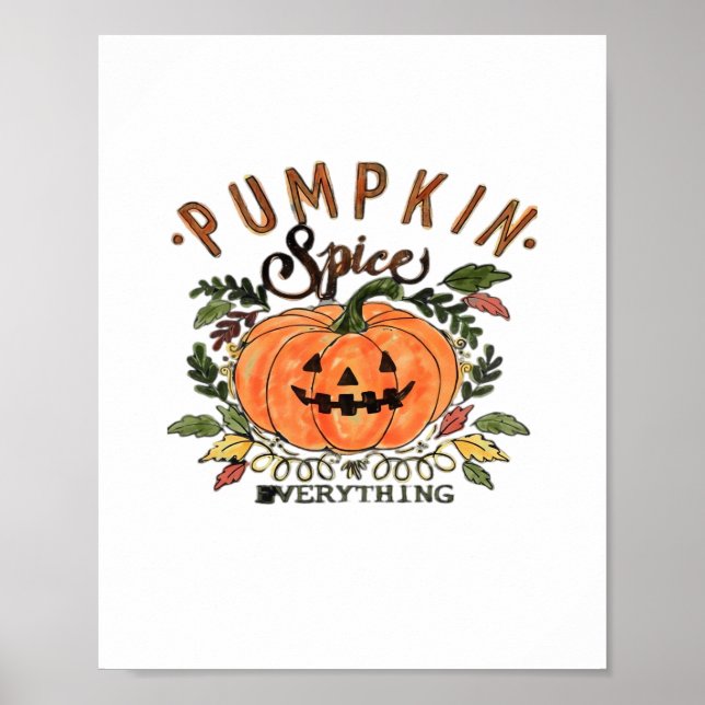 Pumpkin Spice Allt - Halloween-samling Poster (Framsidan)