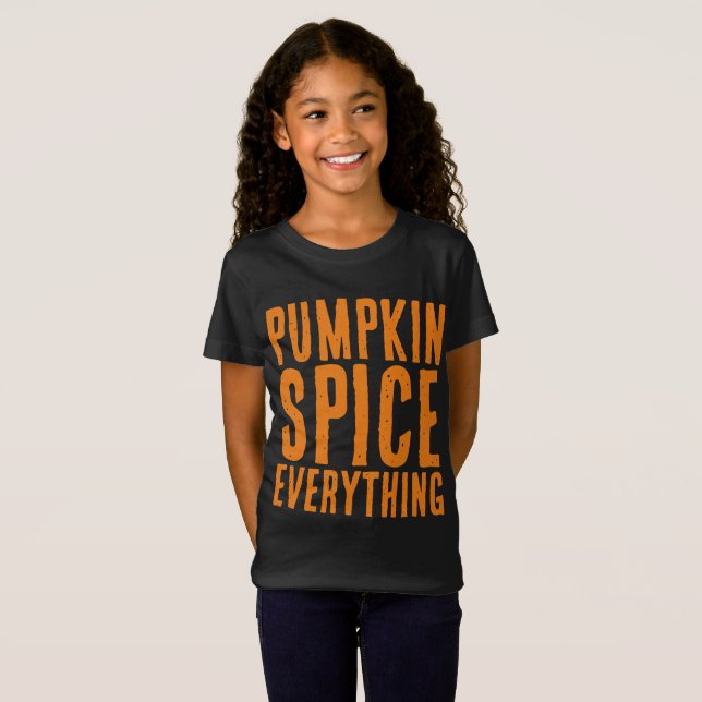 PUMPKIN SPICE ALLT KIDS GIRLS T-SHIRTS (Hel framsida)