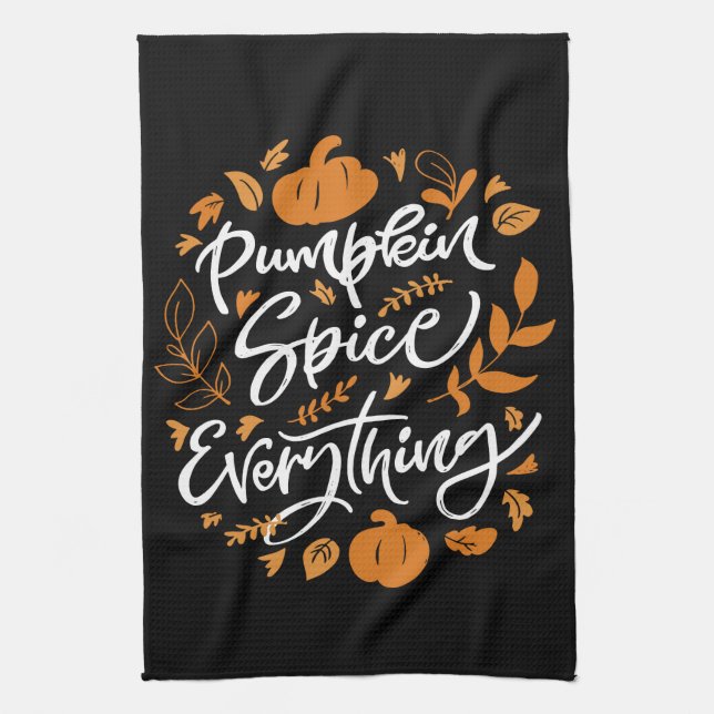Pumpkin Spice Allt Kökshandduk (Vertikal)