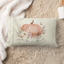 Pumpkin Spice Allt Nice - Blommigt på hösten Lumbarkudde