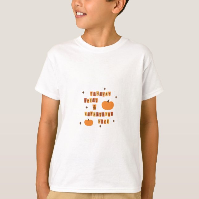 Pumpkin Spice & Allt Nice - Citat Vibes T Shirt (Framsida)