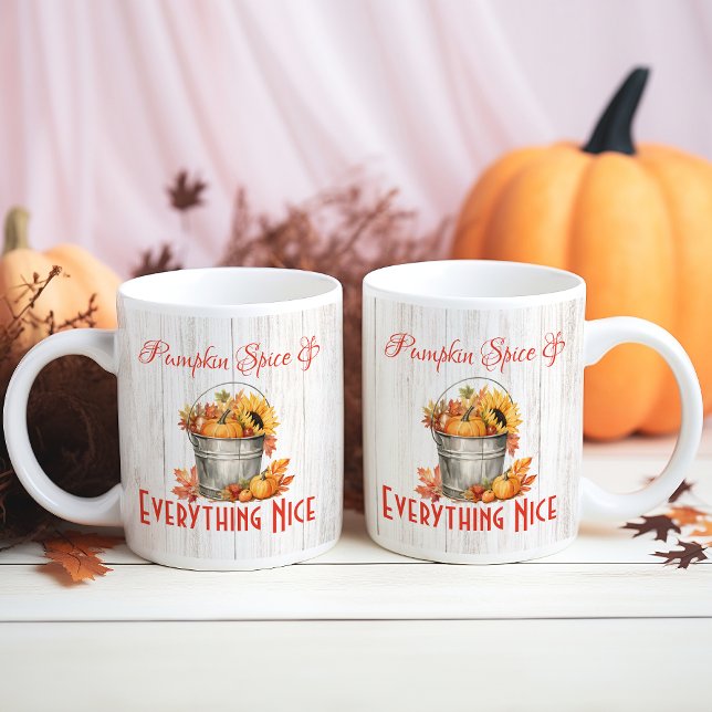 Pumpkin Spice & Allt Nice - Fall Mugg (Skapare uppladdad)